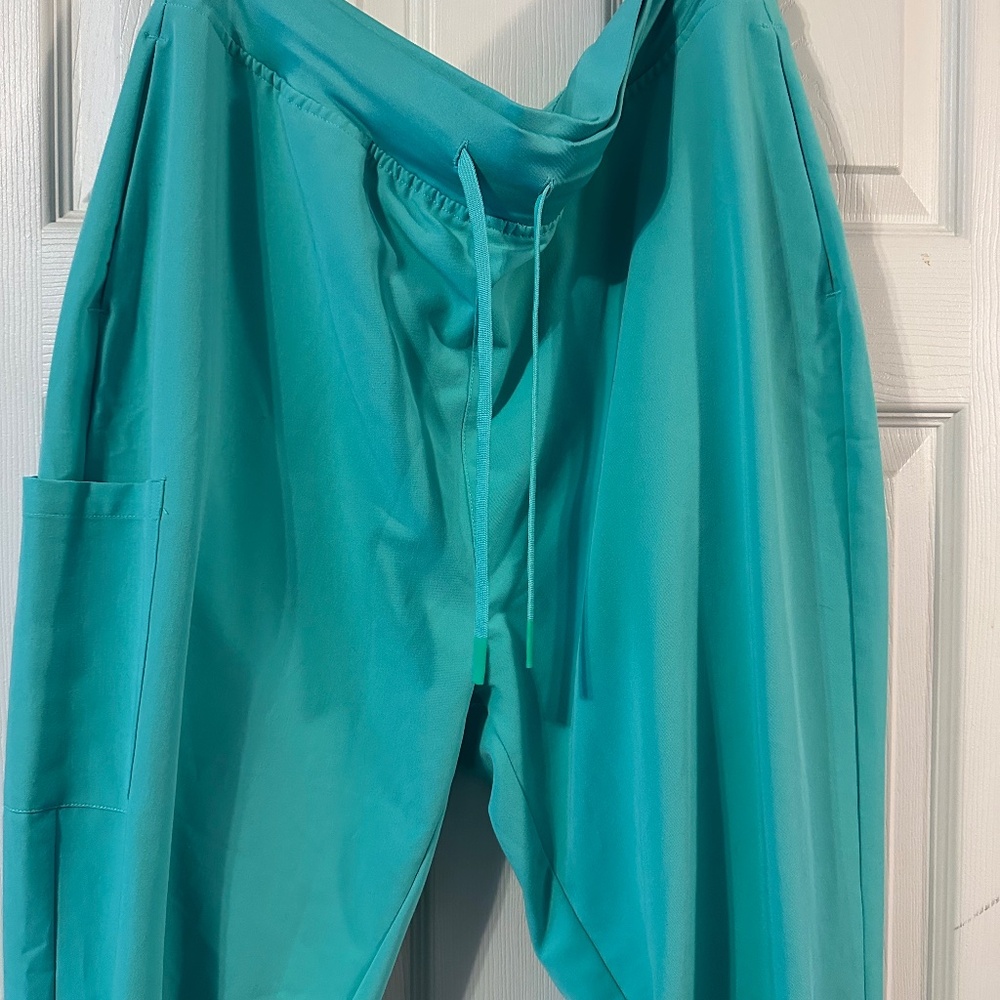 Mandala High Waisted Jogger Scrub Bottoms Seaglass (discontinued color)